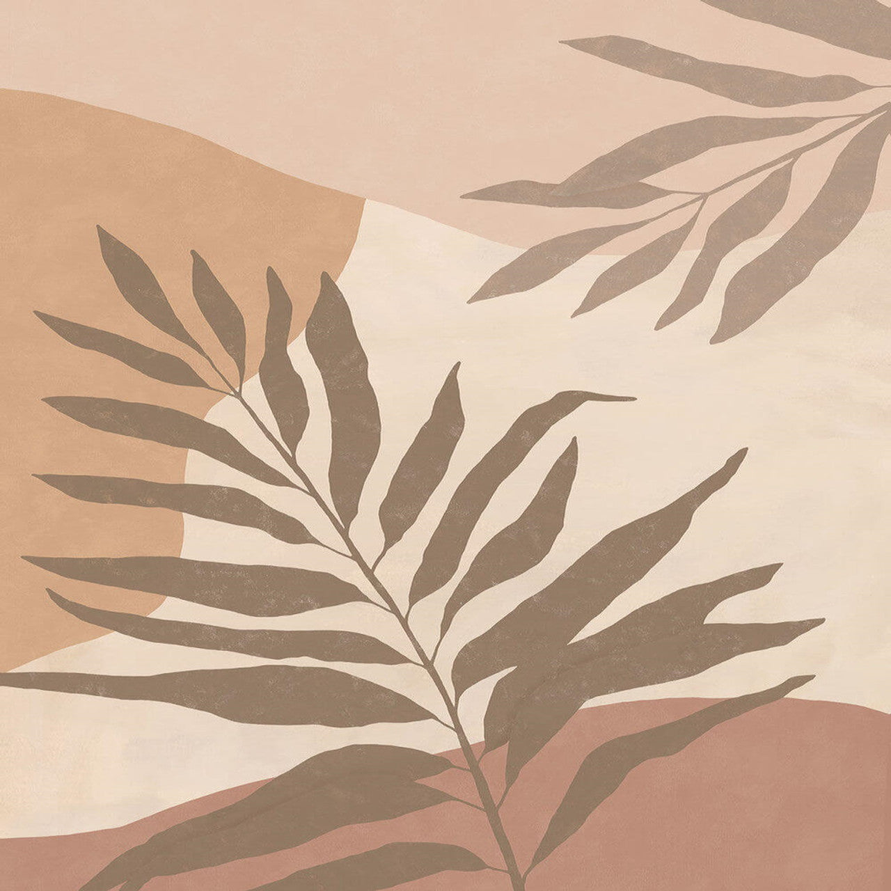 318072 - Collage Leaf Twist Mural Wallpaper - Terracotta - Eijffinger