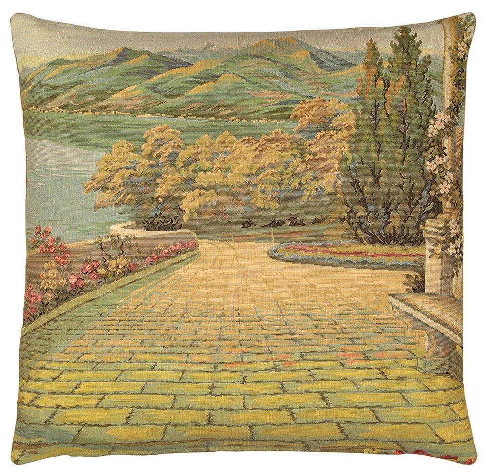 The Terrace Tapestry Cushion with Feather Filler 