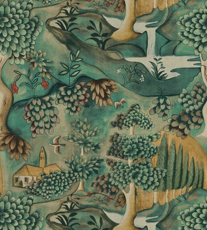 Verdure Fabric - Green - Zoffany