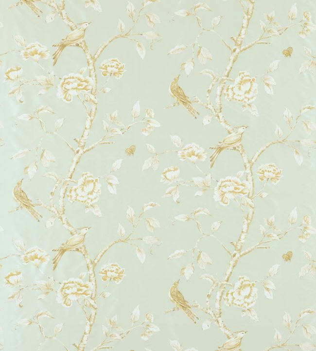 Woodville Silk Fabric - Teal - Zoffany