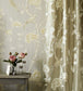 Woodville Silk Fabric - Gray - Zoffany