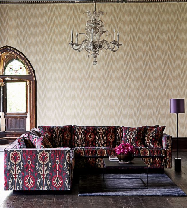 Kashgar Velvet Fabric - Purple - Zoffany