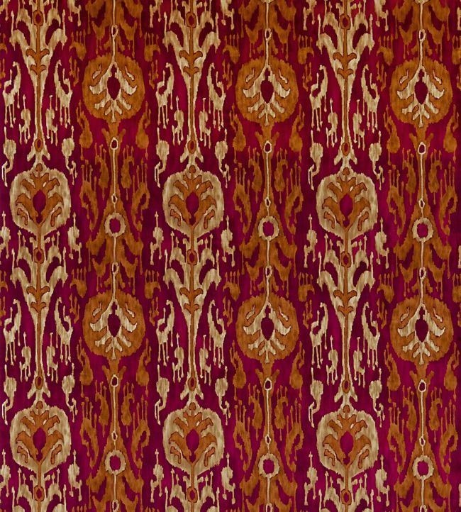 Kashgar Velvet Fabric - Orange - Zoffany