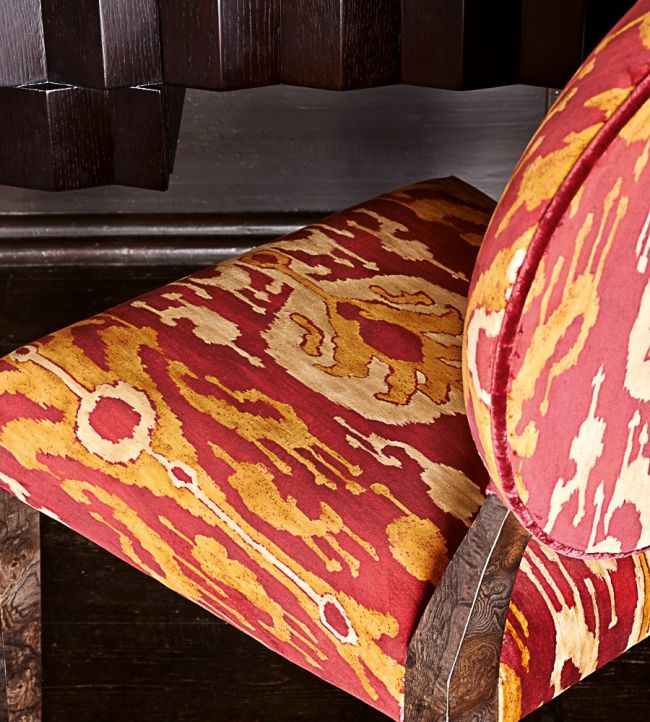 Kashgar Velvet Fabric - Orange - Zoffany