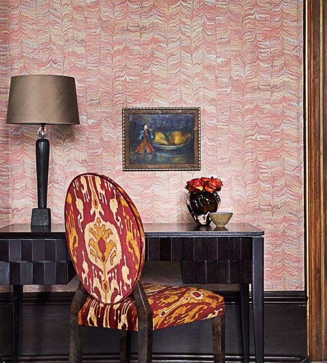 Kashgar Velvet Fabric - Orange - Zoffany