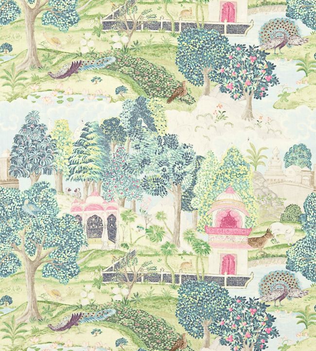 Peacock Garden Fabric - Green - Zoffany