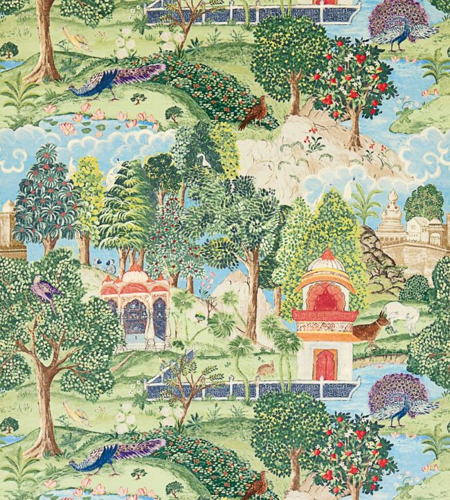 Peacock Garden Fabric - Green - Zoffany