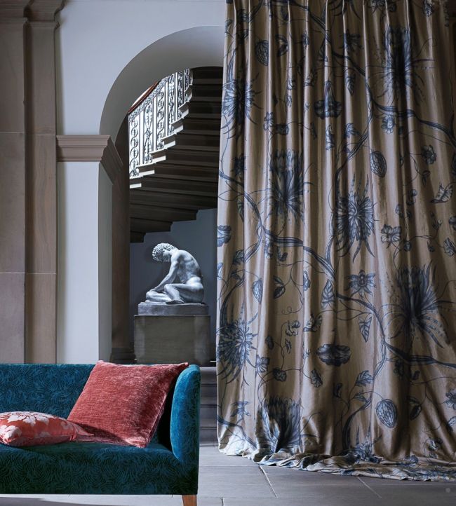 Phaedra Fabric - Blue - Zoffany