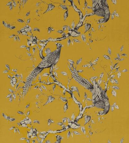 Darnley Toile Velvet Fabric - Gold - Zoffany