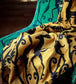 Deco Deer Velvet Fabric - Gold - Zoffany