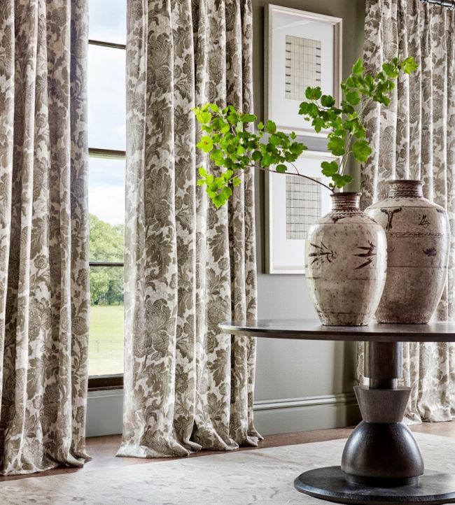 Gilded Damask Fabric - Gray - Zoffany