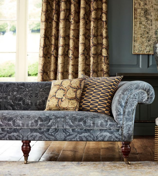 Ducato Velvet Fabric - Gray  - Zoffany