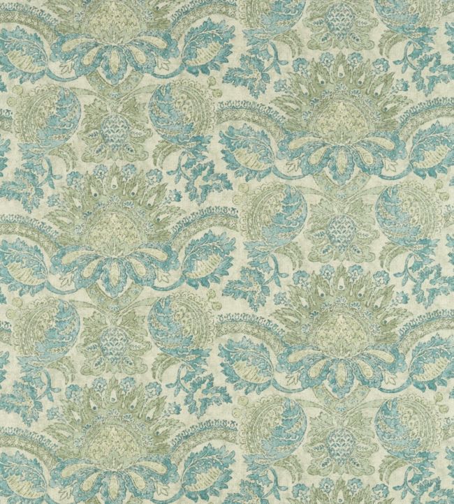 Pomegranate Print Fabric - Green - Zoffany