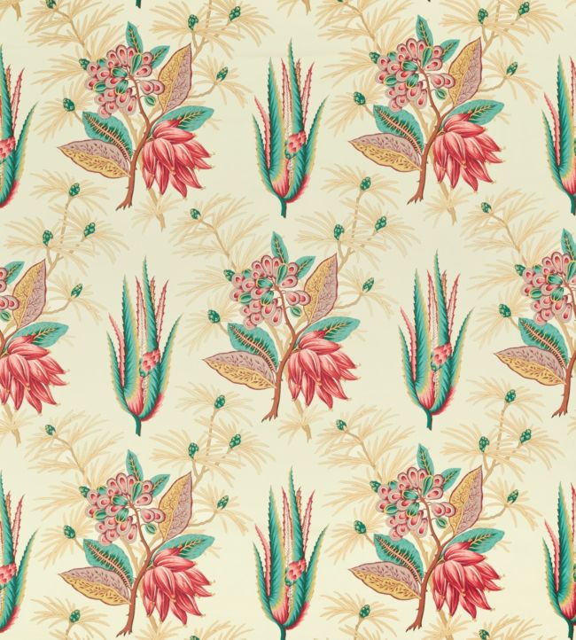 Desert Flower II Fabric - Cream - Zoffany