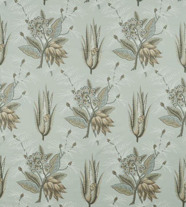 Desert Flower II Fabric - Silver - Zoffany