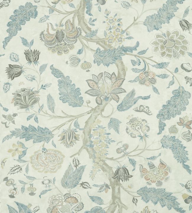 Indienne Print Fabric - Blue - Zoffany