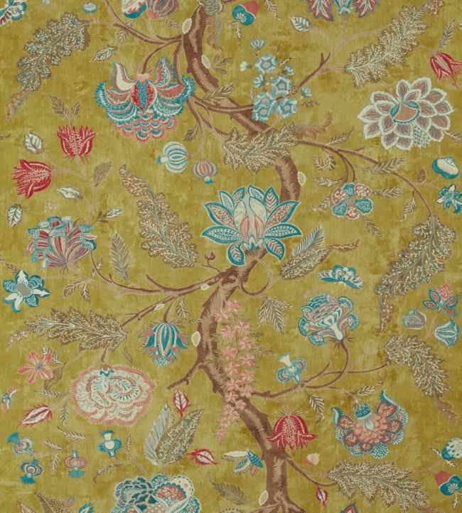 Indienne Print Fabric - Yellow - Zoffany