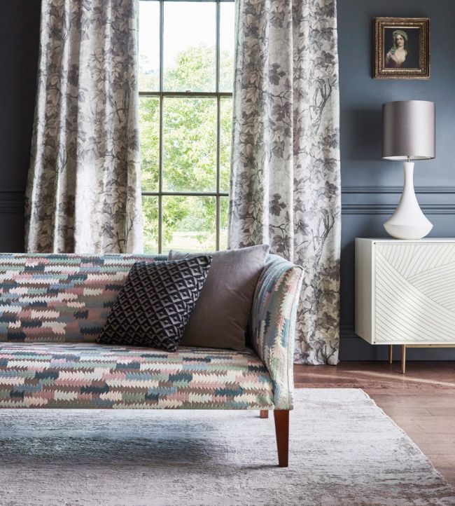 Richmond Park Linen Fabric - Gray - Zoffany