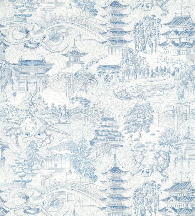 Eastern Palace Fabric - Blue - Zoffany