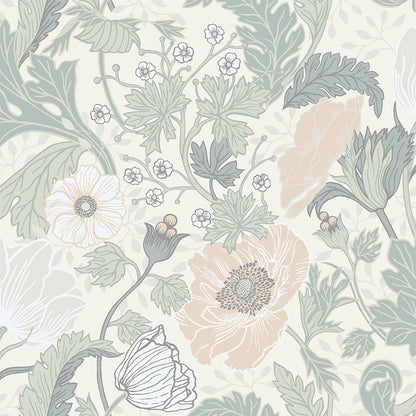 33000 - Anemone Wallpaper - Light Gray - Midbec