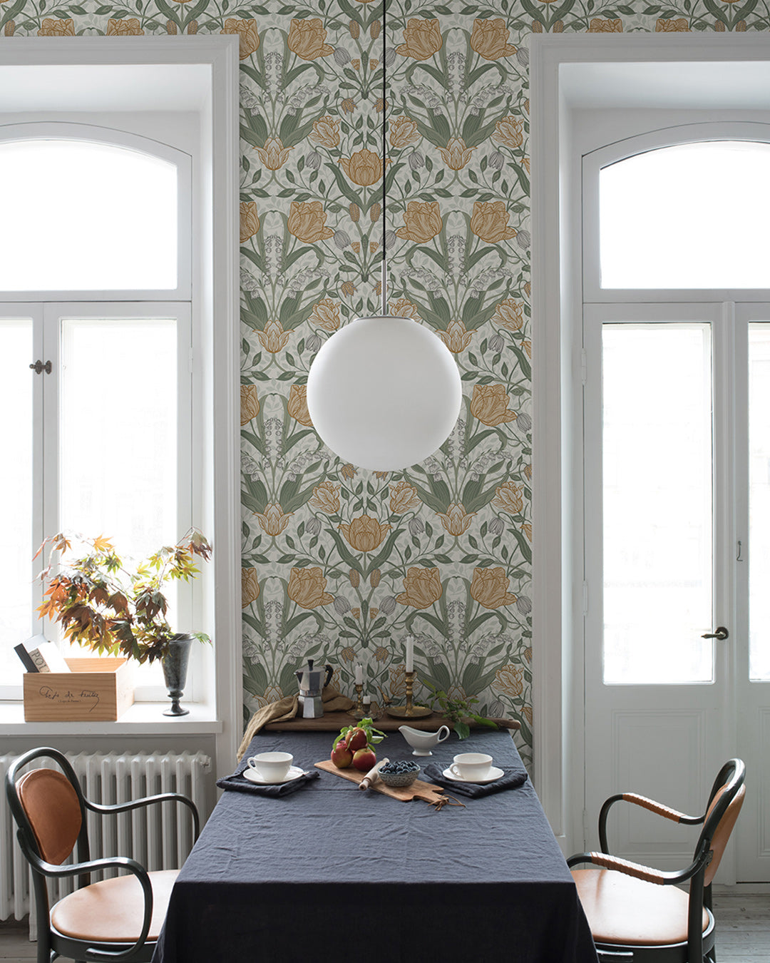 33006 - Filippa Wallpaper - Mustard Yellow  - Midbec