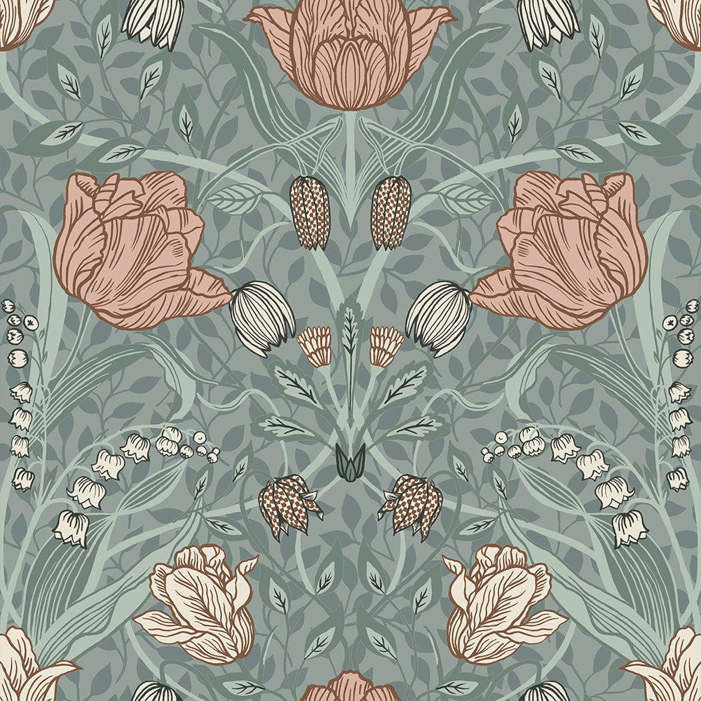 33010 - Filippa Wallpaper - Green - Midbec
