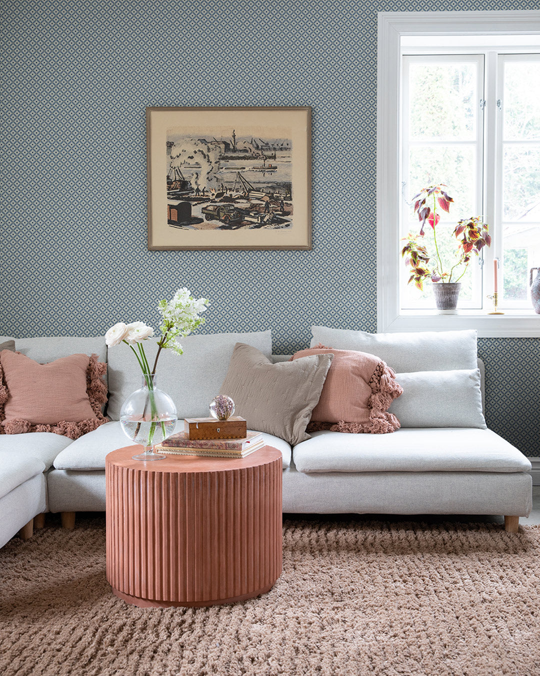 33024 - Skarhamn Wallpaper - Blue - Midbec