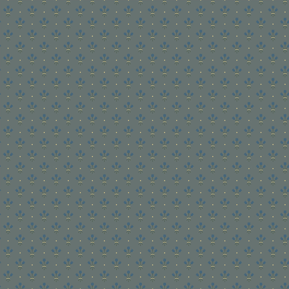 33029 - Lilja Wallpaper - Dark Blue - Midbec