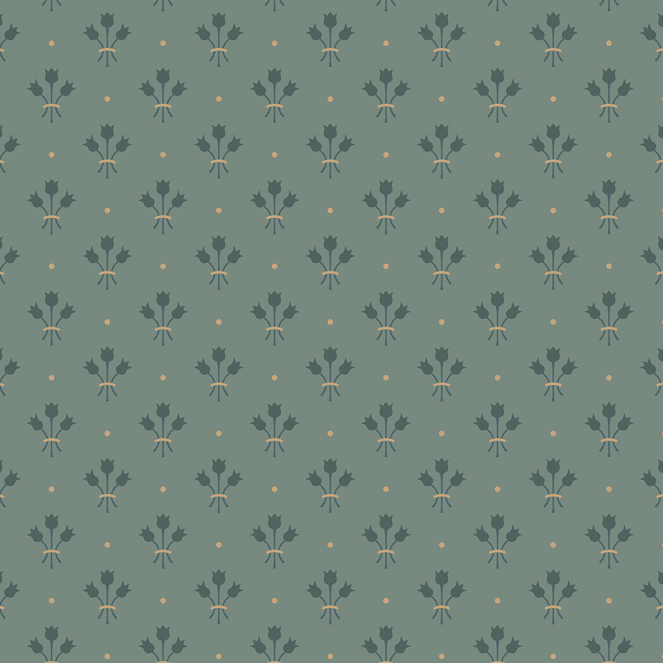 33030 - Lilja Wallpaper - Green - Midbec