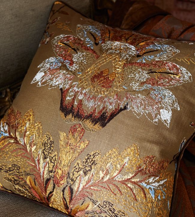 Stitch Damask Fabric -  Cream - Zoffany