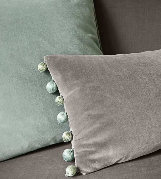 Quartz Velvet Fabric - Gray - Zoffany