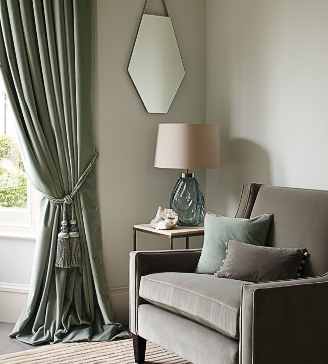 Quartz Velvet Fabric - Gray - Zoffany