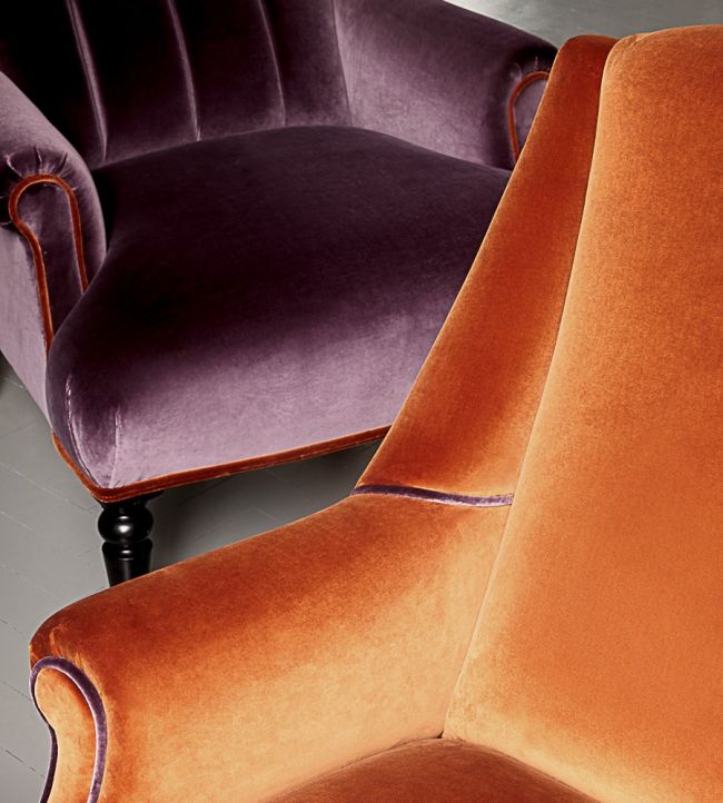 Quartz Velvet Fabric - Gold - Zoffany