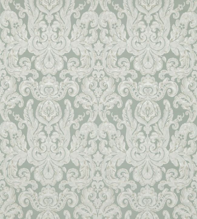 Brocatello Nuovo Fabric - Silver - Zoffany