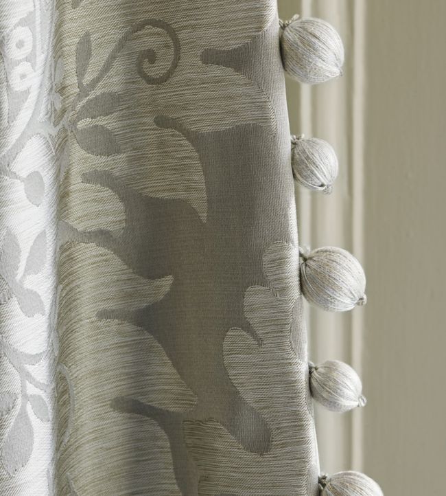 Malmaison Damask Fabric - Gray - Zoffany