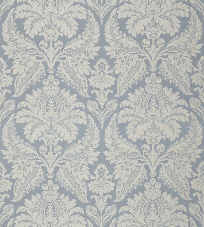Malmaison Damask Fabric - Blue - Zoffany
