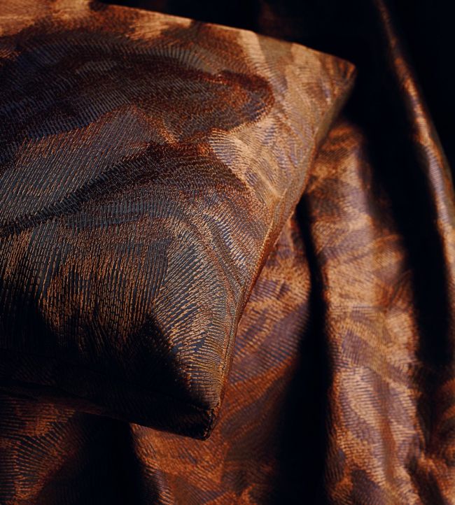Cirrus Embroidery Fabric - Brown - Zoffany