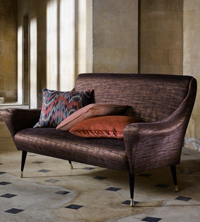 Ithaca Fabric - Brown - Zoffany