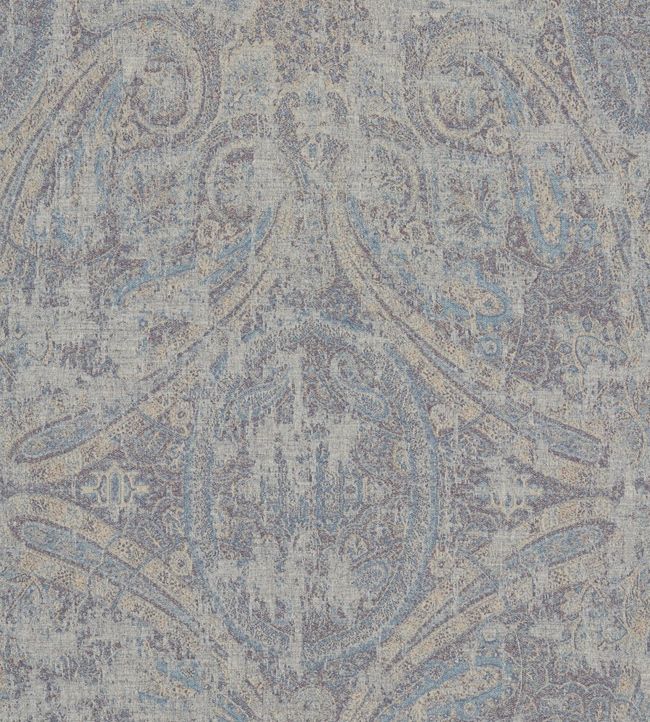 Elswick Paisley Fabric - Silver - Zoffany
