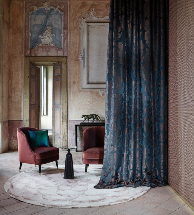 Acantha Silk Fabric - Blue - Zoffany
