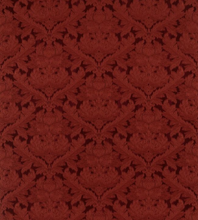 Heiress Damask Fabric - Red - Zoffany