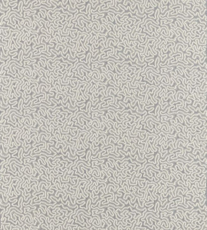 Maze Coral Fabric - Silver - Zoffany
