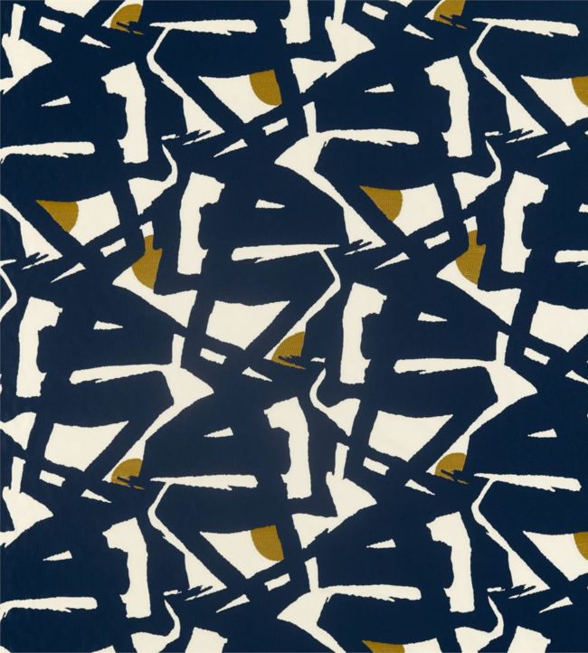 Rakugaki Fabric - Blue - Zoffany