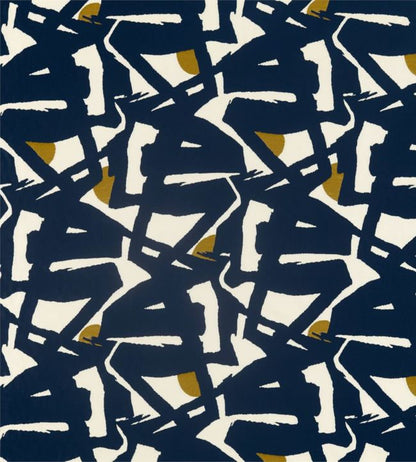 Rakugaki Fabric - Blue - Zoffany