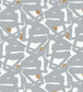 Rakugaki Fabric - Silver - Zoffany