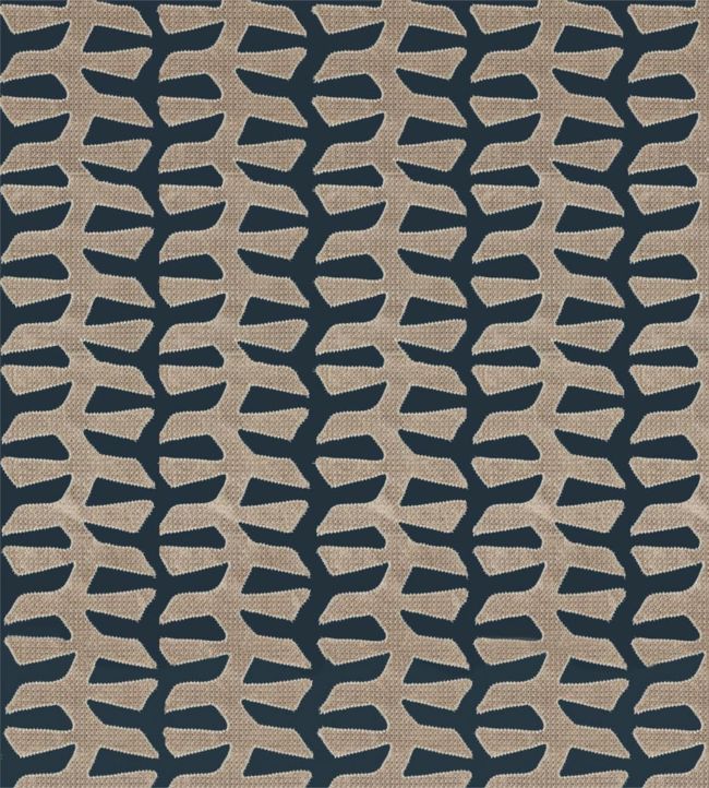 Verdi Applique Fabric - Blue - Zoffany