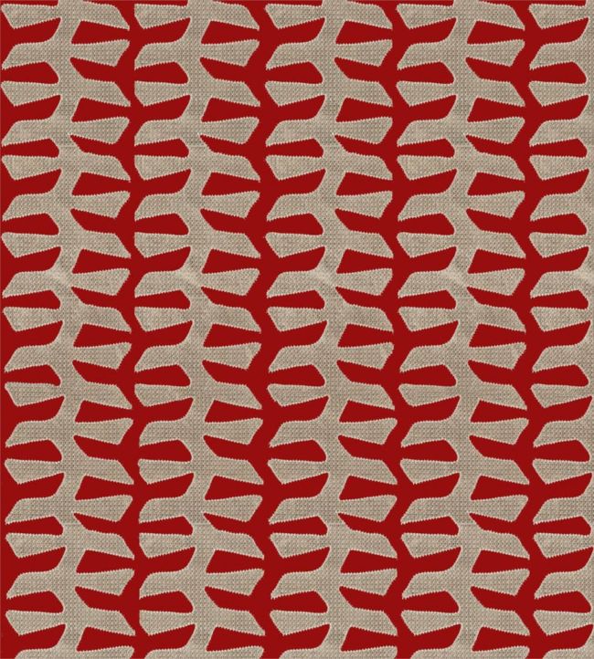 Verdi Applique Fabric - Red - Zoffany