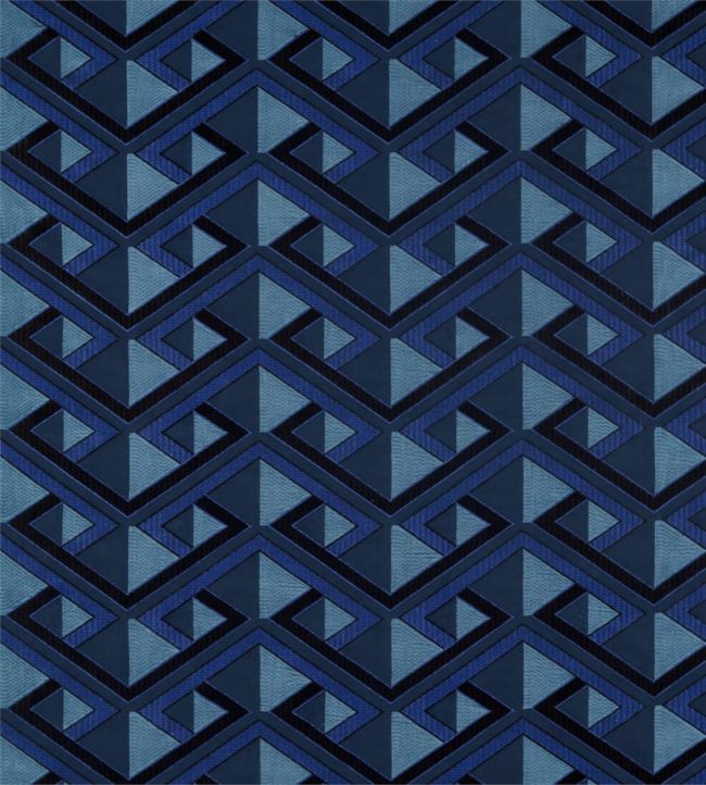 Kuba Fabric - Blue - Zoffany