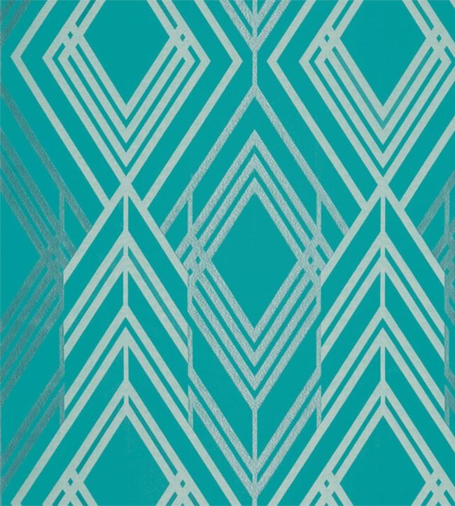 Geometrica Fabric -  Teal - Zoffany
