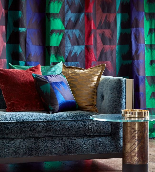 Rhombi Stripe Fabric - Multicolor - Zoffany